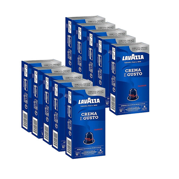 12 חוזק lavazza Crema e Gusto classico קפסולות תואמות נספרסו 100 יח׳ לוואצה