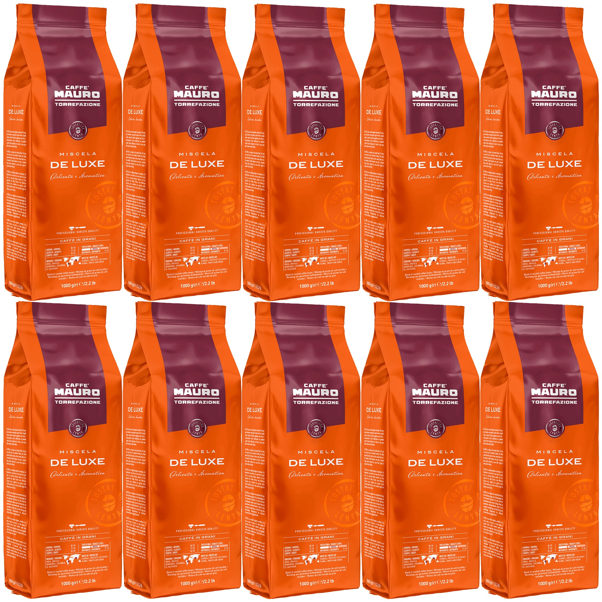 Mauro De Luxe Coffee Beans 10kg