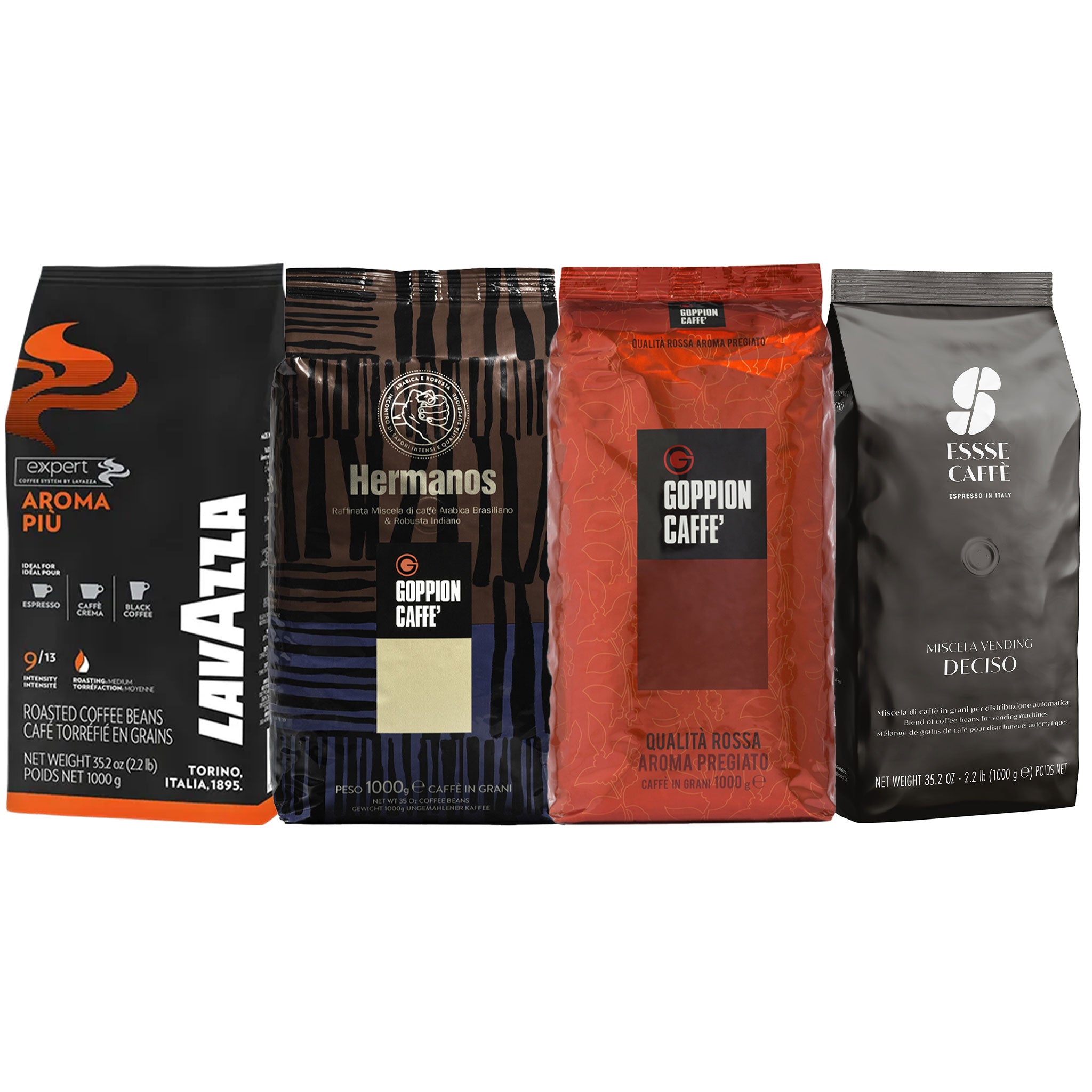 מבצע מארז 4 ק"ג פולי קפה Goppion + Essse + Lavazza