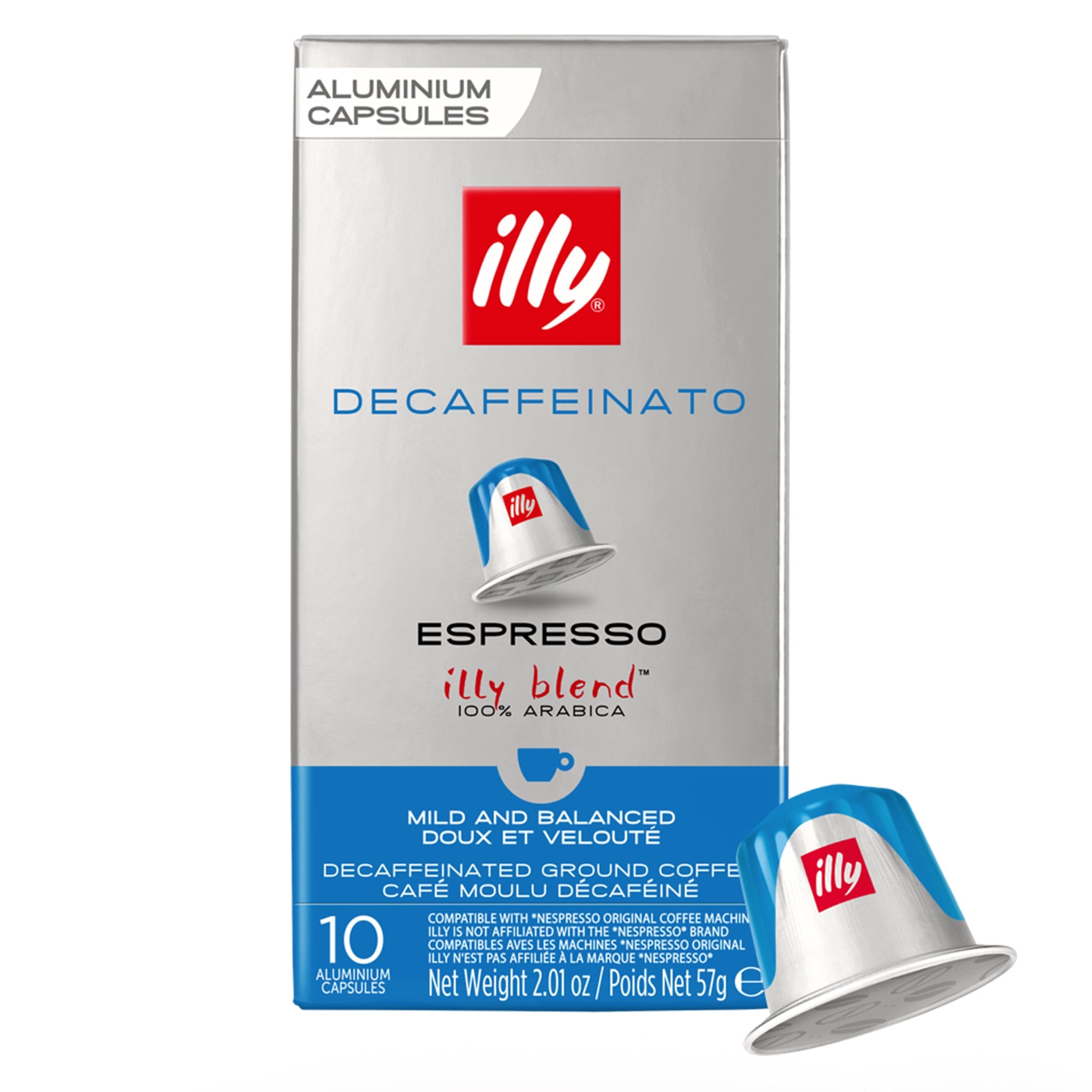 illy Nespresso Compatible Capsules Decaffeinated Classico Medium Roast