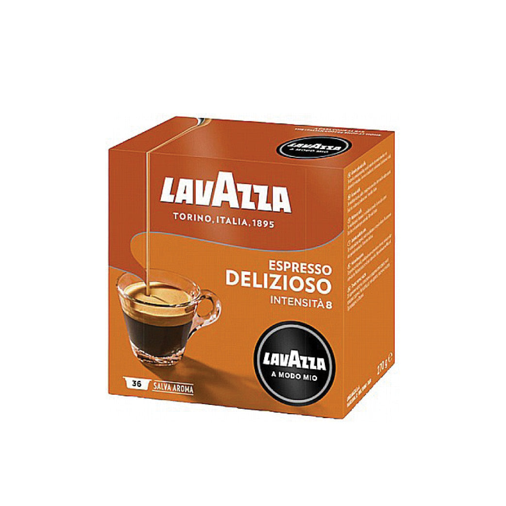 36 קפסולות קפה LAVAZZA AMODO MIO מקורי תערובת DELIZIOSO - כתום