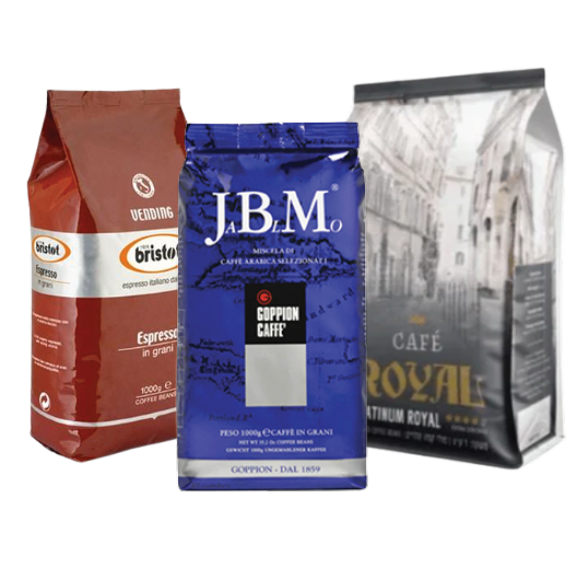 מבצע 3 ק״ג פולי קפה: פולי קפה בריסטוט אספרסו-גופיון ג׳יי בי אם - רויאל פלטינום