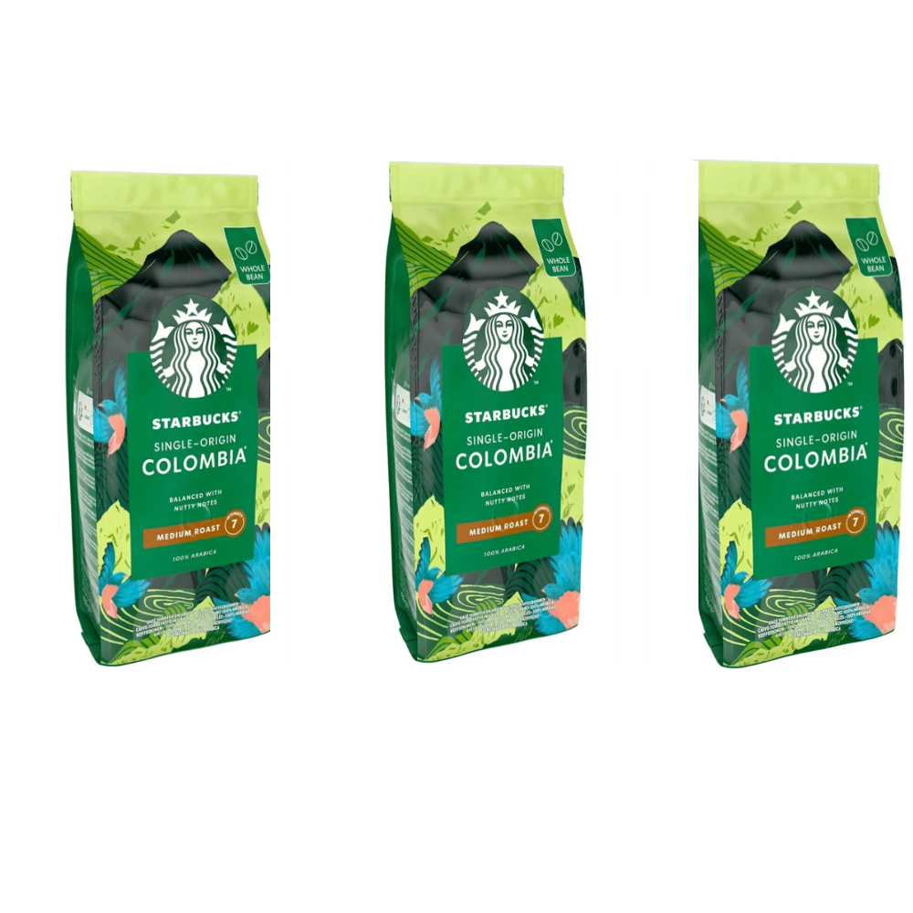 450 גרם פולי קפה Starbucks Colombia Medium Roast 100% Arabica מבצע 3 ק"ג פולי קפה