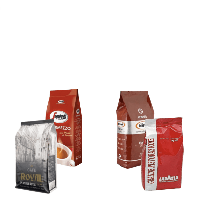 מבצע 4 ק׳׳ג פולי קפה בריסטוט | סגפרדו | לוואצה | רויאל פלטינום