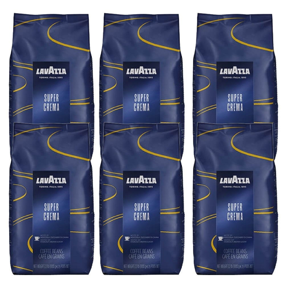 LAVAZZA SUPER CREMA פולי קפה 6 ק׳׳ג לוואצה סופר קרמה