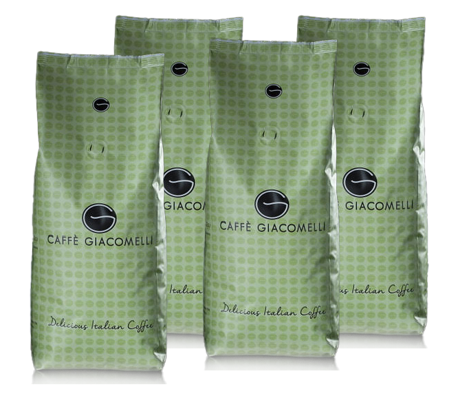 מארז 4 ק"ג פולי קפה בטעם עדין גיאקומלי CAFFEE GIACOMELLI