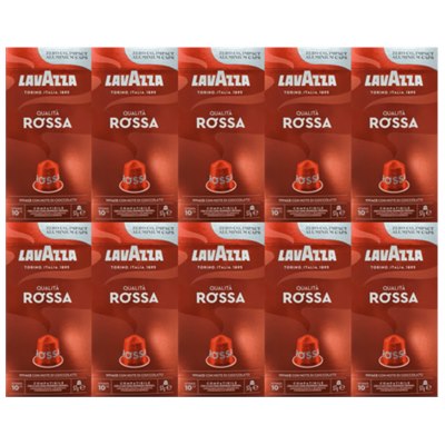 קפסולות לוואצה אלומניום  Rossa Qualita lavazza  קפסולות תואמות נספרסו Nespresso  (100 יח׳)