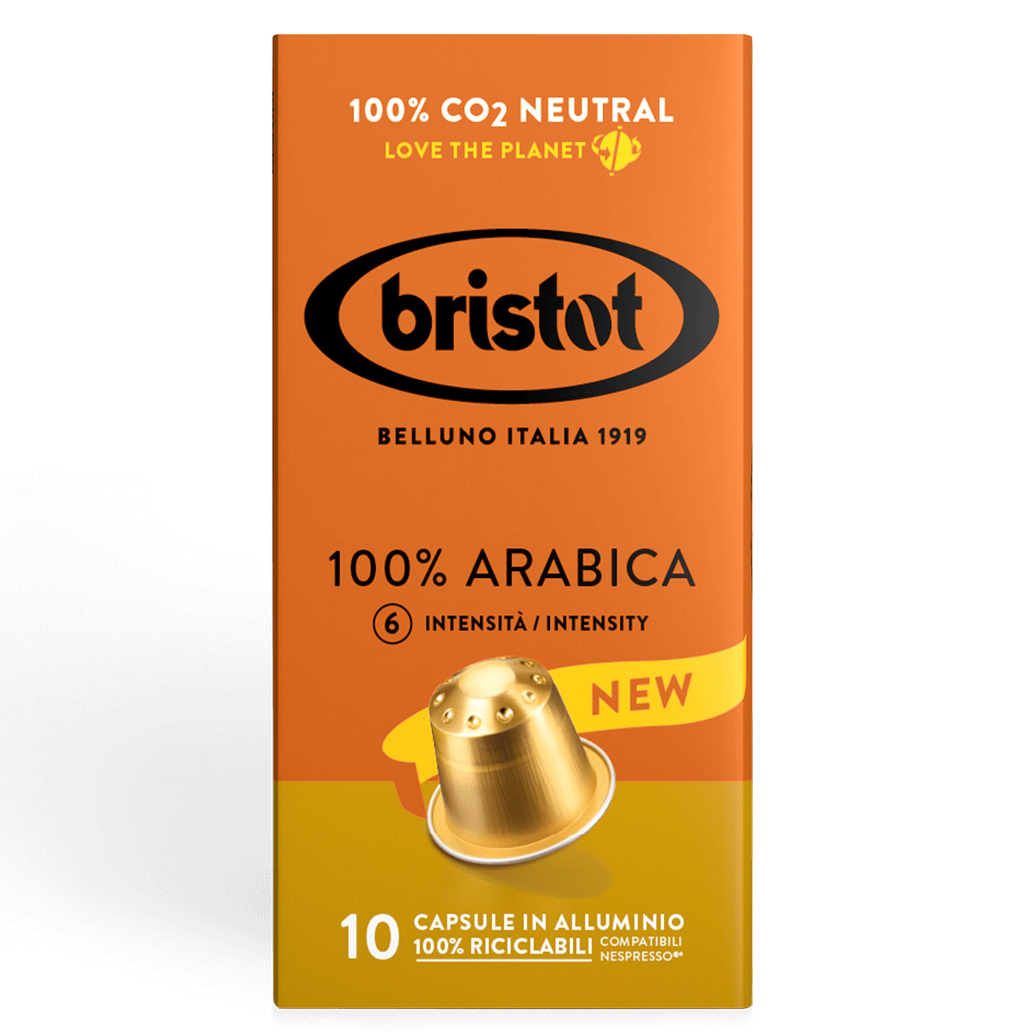 Bristot 100 Arabica Coffee Capsule Alluminium Nespresso