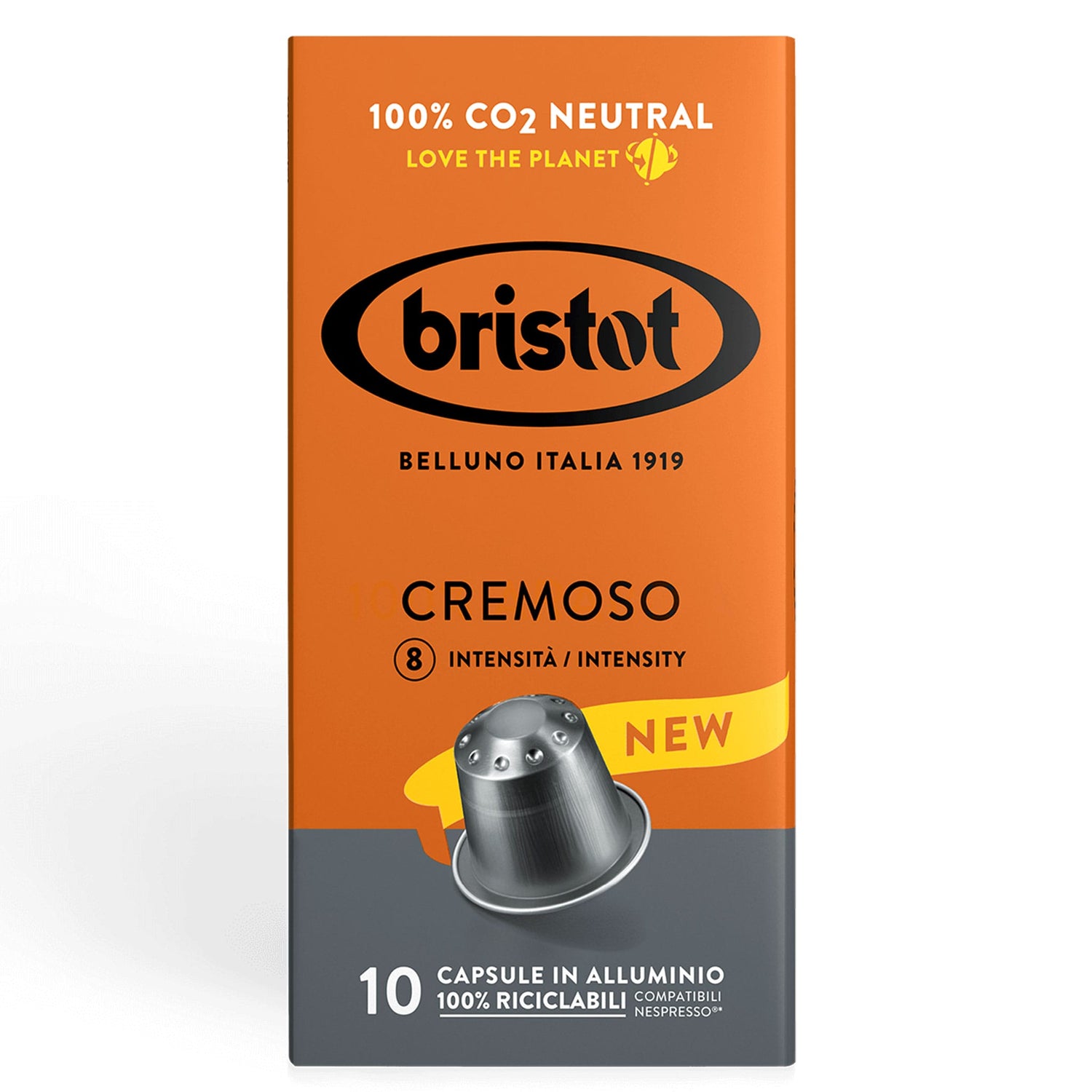 Bristot Cremoso Coffee Capsule Alluminium Nespresso