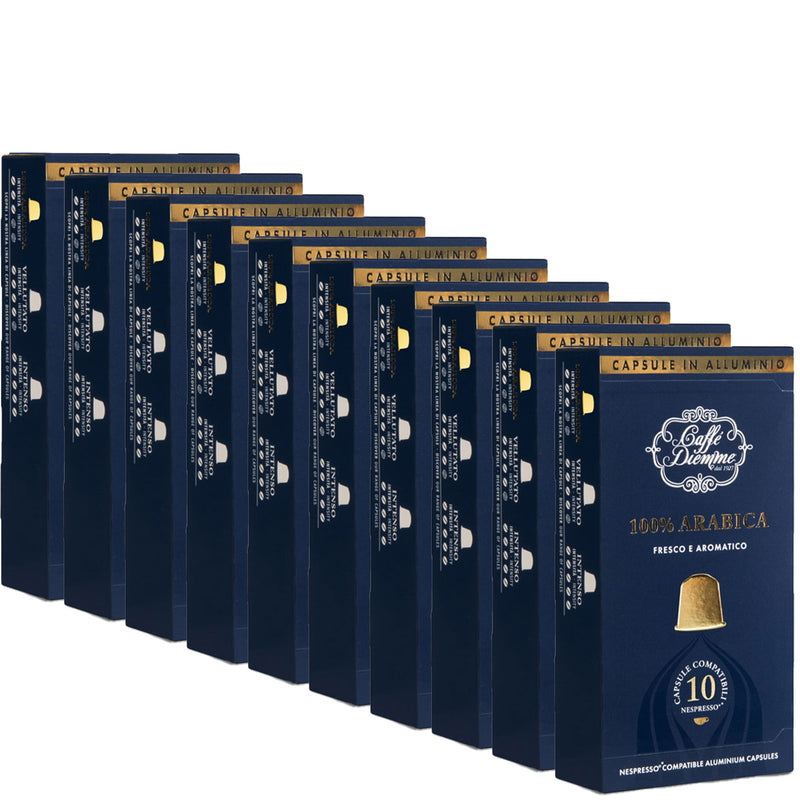 100 קפסולות קפה דיאמה ערביקה Diemme 100% Arabica תואמות נספרסו Nespresso