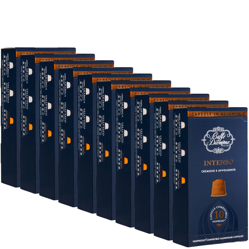 100 קפסולות קפה דיאמה אינטסו Diemme Intenso תואמות נספרסו Nespresso