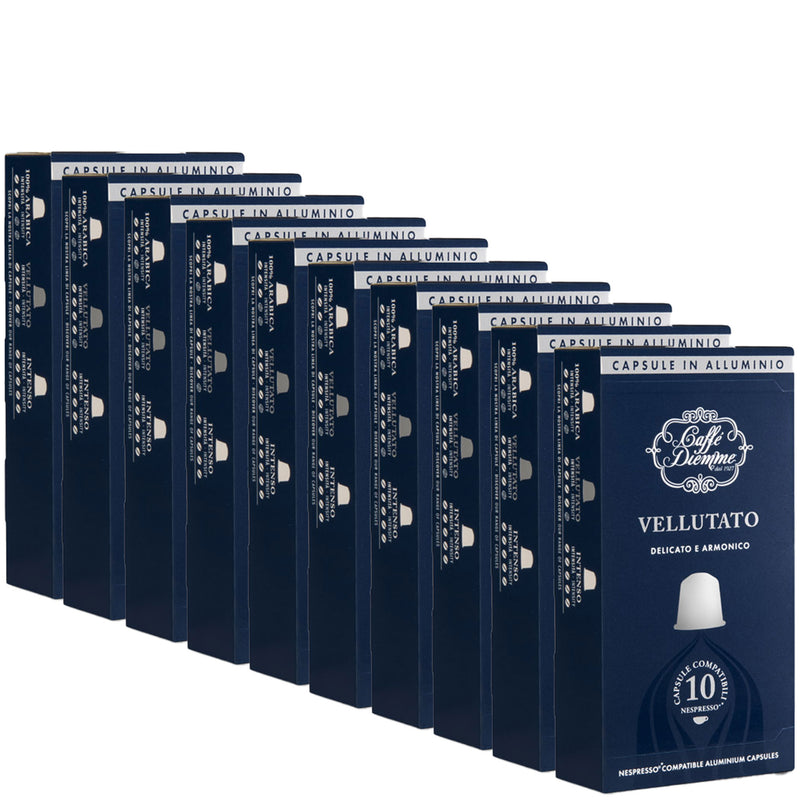 100 קפסולות קפה דיאמה ולוטאטו Diemme Vellutato תואמות נספרסו Nespresso