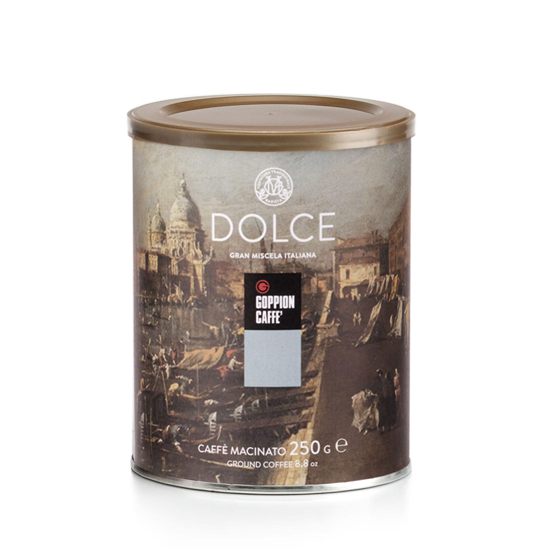 4 פחיות 250 גרם קפה טחון גופיון דולצ׳ה 250 גרם Goppion Dolce