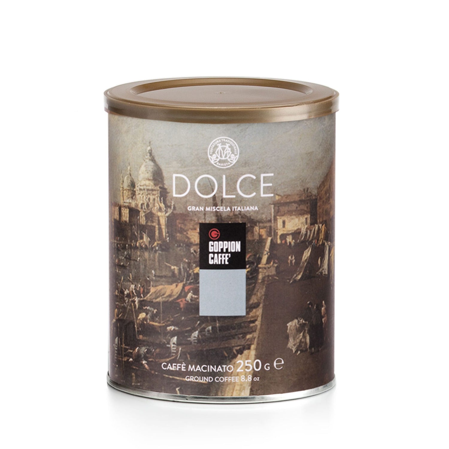 4 פחיות 250 גרם קפה טחון גופיון דולצ׳ה 250 גרם Goppion Dolce