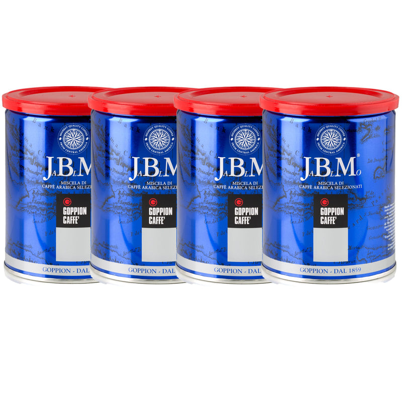 4 פחיות 250 גרם קפה טחון גופיון ג׳יי בי אם Goppion Ja.Bl.Mo.