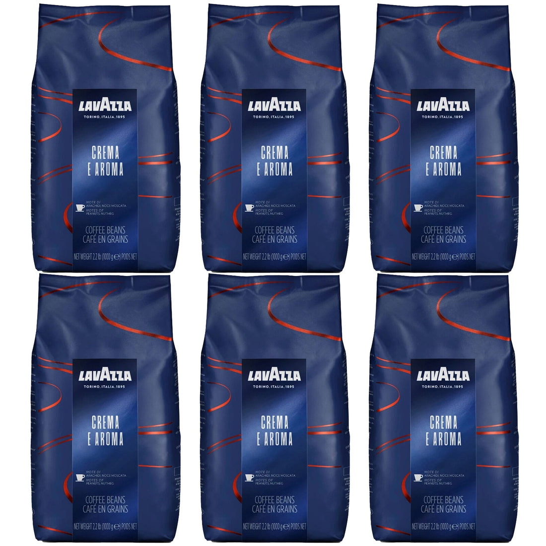 6 ק&quot;ג פולי קפה לוואצה קרמה אי ארומה Lavazza Crema E Aroma