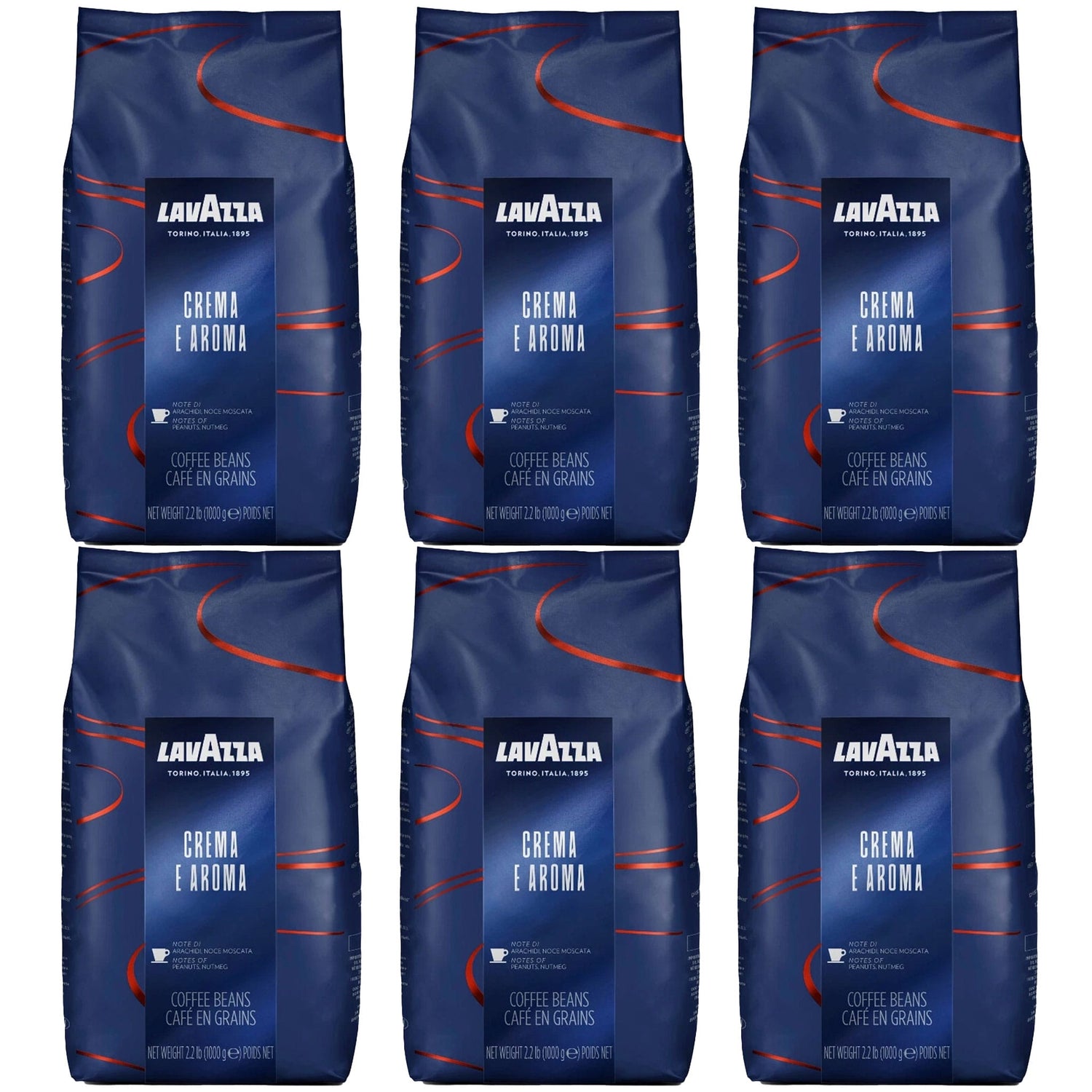6 ק&quot;ג פולי קפה לוואצה קרמה אי ארומה Lavazza Crema E Aroma