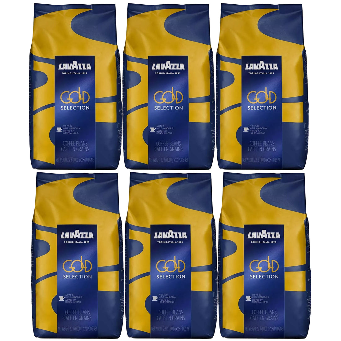 6 ק&quot;ג פולי קפה לוואצה גולד סלקשן Lavazza Gold Selection