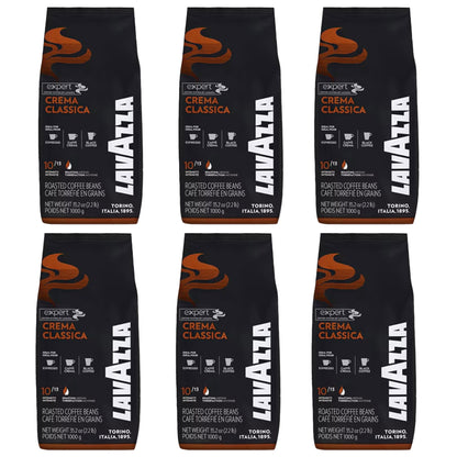 6 ק&quot;ג פולי קפה לוואצה קרמה קלאסיקה Lavazza Crema Classica