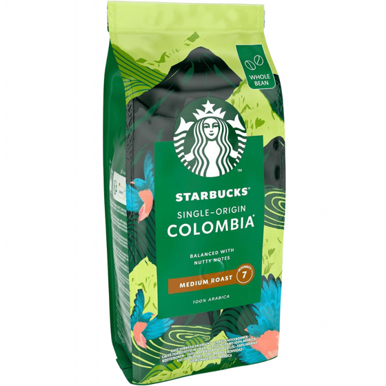 450 גרם פולי קפה Starbucks Colombia Medium Roast 100% Arabica חוזק 7