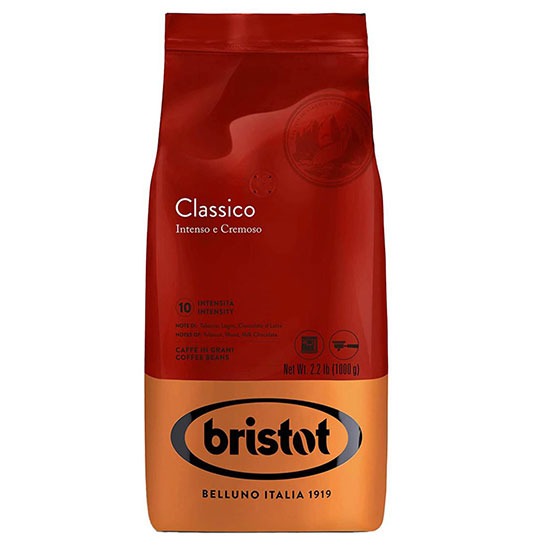 ק&quot;ג פולי קפה BRISTOT classico intenso e cremoso חוזק 10