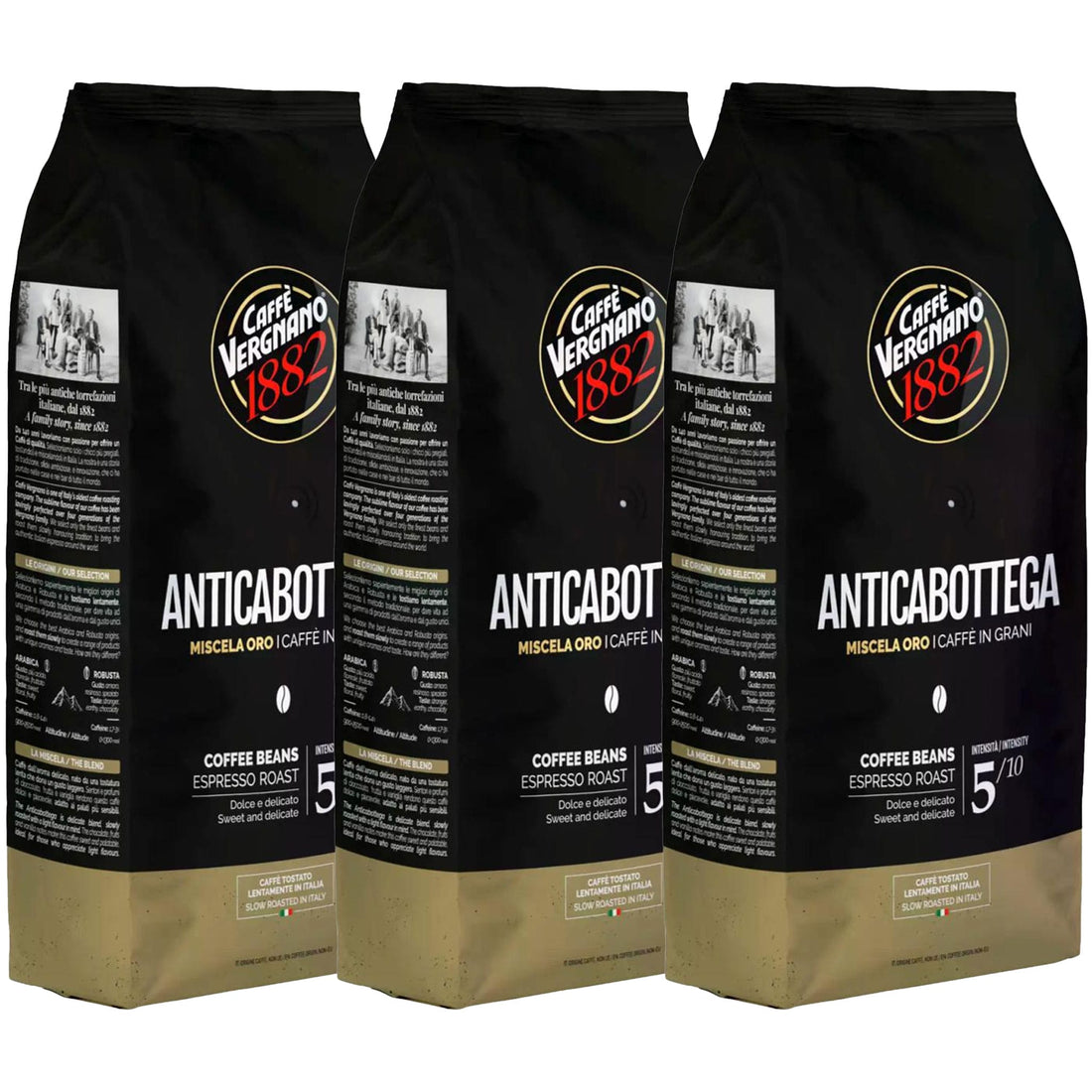 caffe vergnano anticabottega coffee beans 3 kg