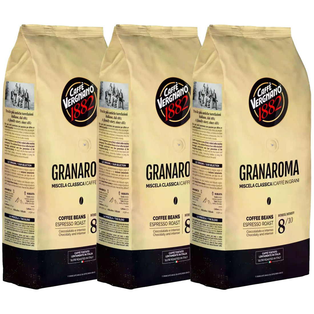 caffe vergnano gran aroma coffee beans 3 kg