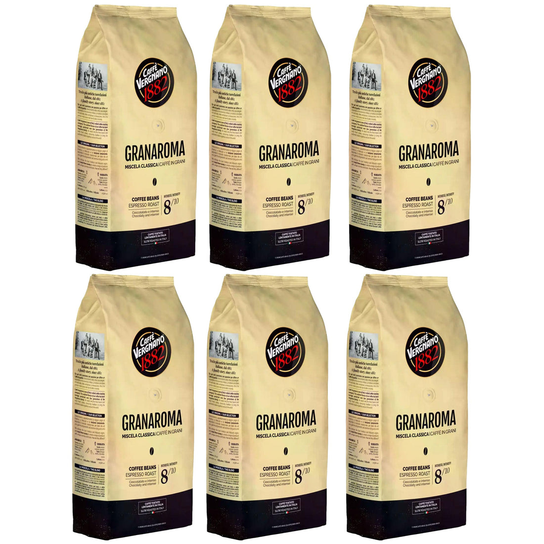 caffe vergnano gran aroma coffee beans 6 kg