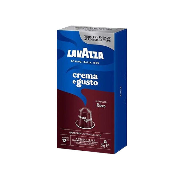 Ricco Gusto e Crema lavazza  קפסולות תואמות נספרסו  10 יח׳ לוואצה