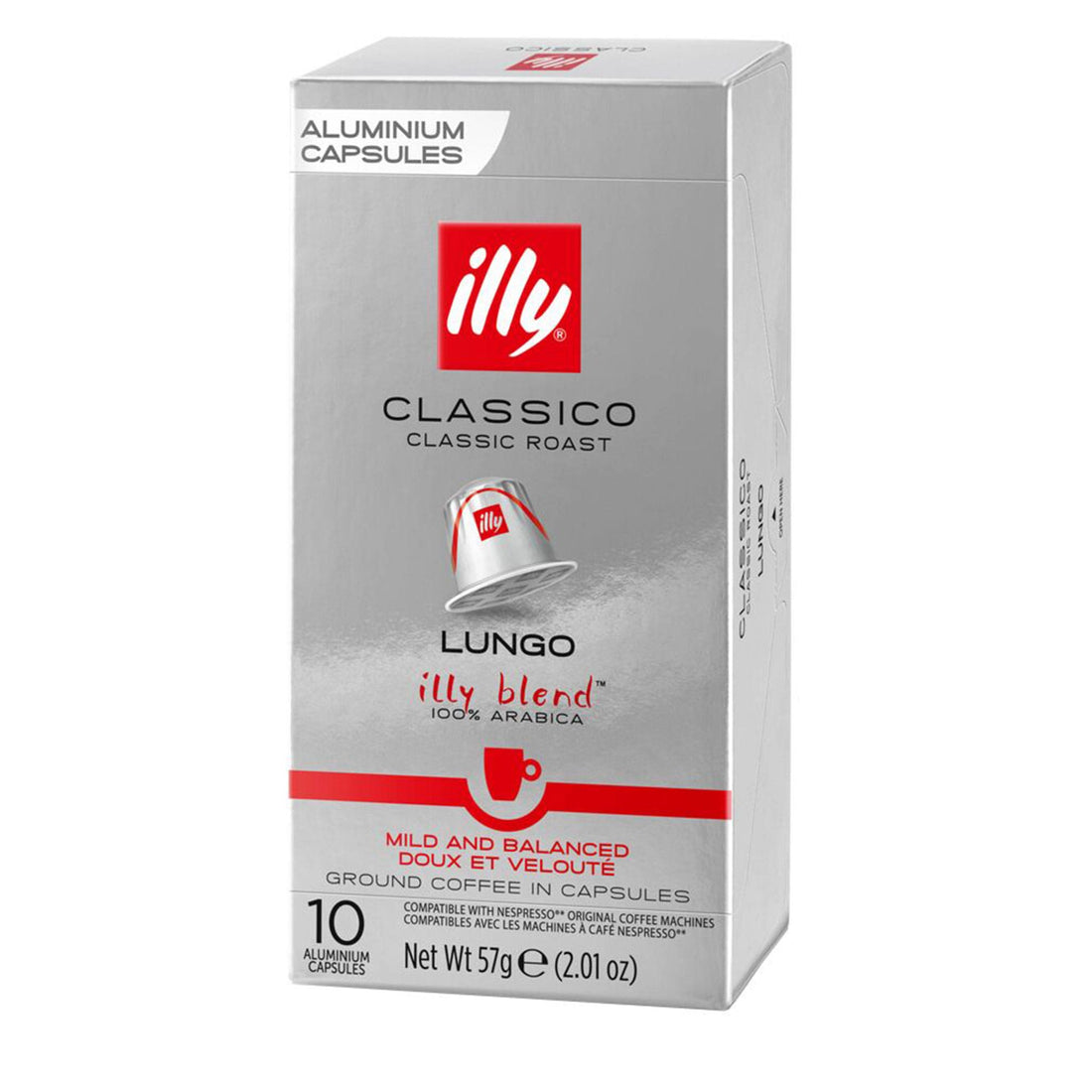 illy Nespresso Compatible Capsules Classico Lungo Medium Roast