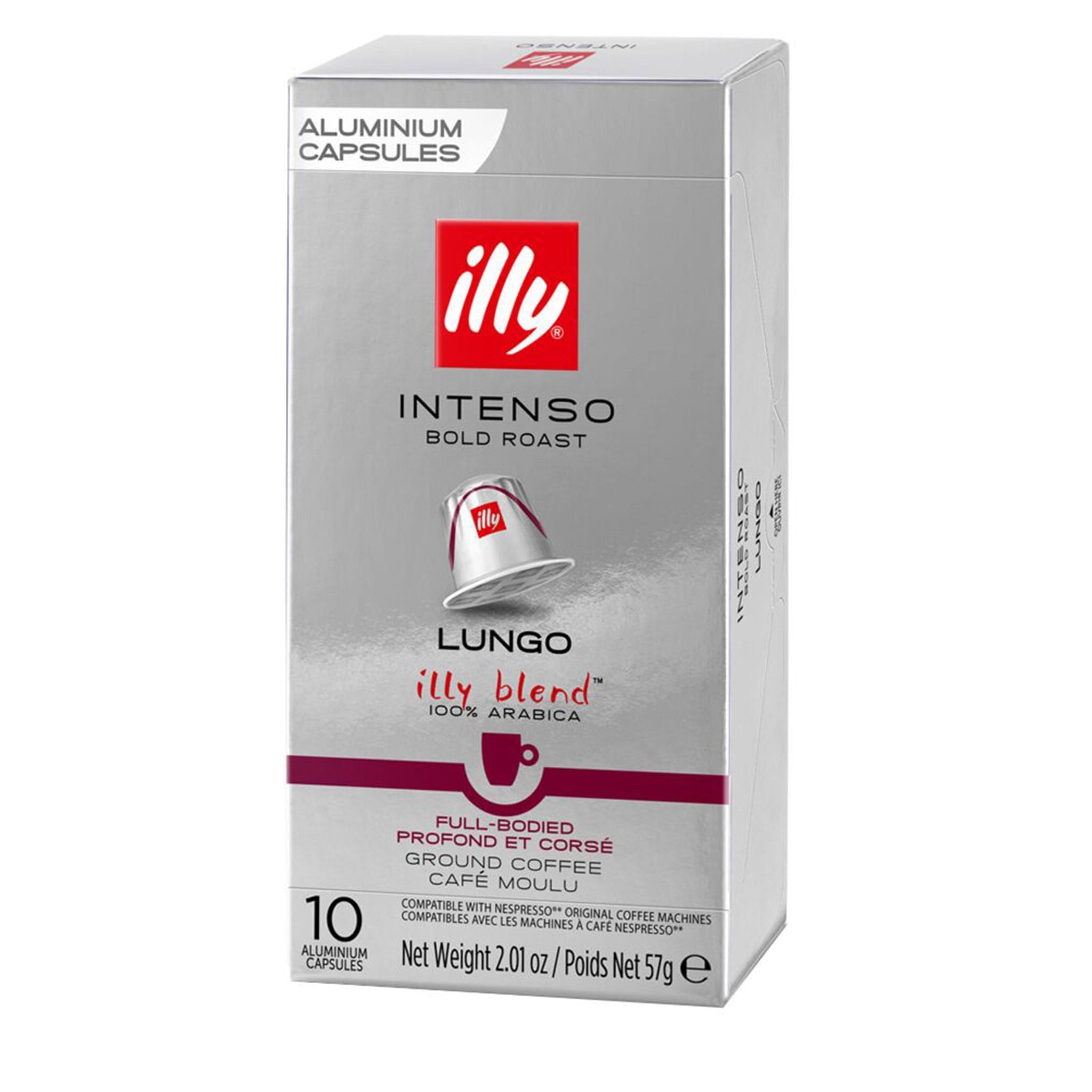 illy Nespresso Compatible Capsules Lungo Intenso Dark Roast