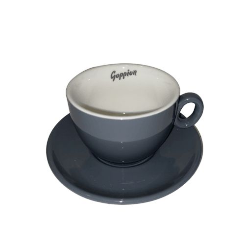 GOPPION CAFFE סט ספל קפוצ׳ינו + תחתית - קפה רויאל (6039997874341)