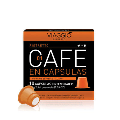 יח׳ 10  -nespresso  קפסולות תואמות VIAGGIO RISTRETTO