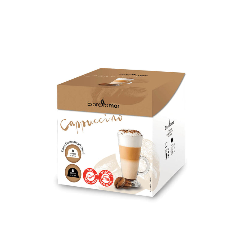 קפסולות תואמות דולצה גוסטו EspressoMor Cappuccino - מארז 16 יחידות