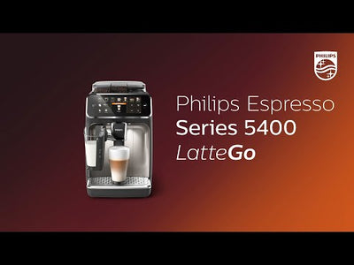 מכונת קפה Philips אוטומטית 5400 Series LatteGo EP5447/90 - צבע שחור