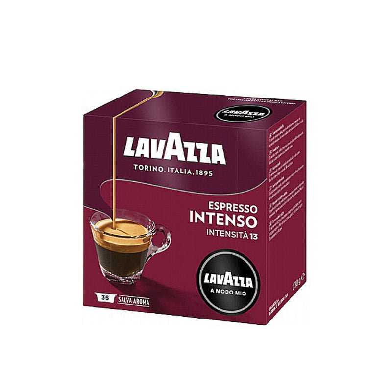 36 קפסולות קפה LAVAZZA AMODO MIO מקורי תערובת INTENSO - בורדו