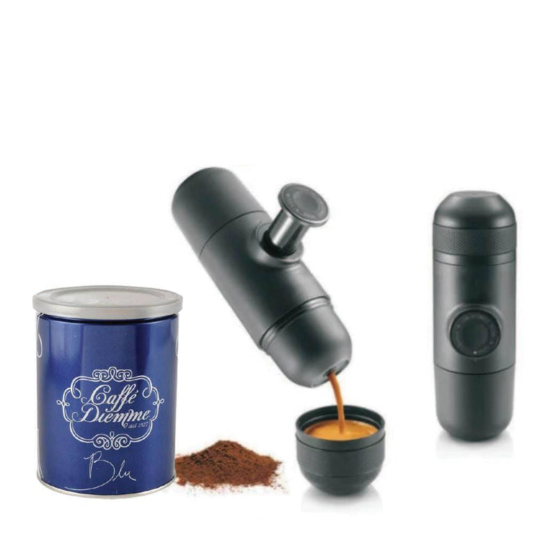 מכונת קפה טחון ידנית לשטח + קפה טחון דיאמה